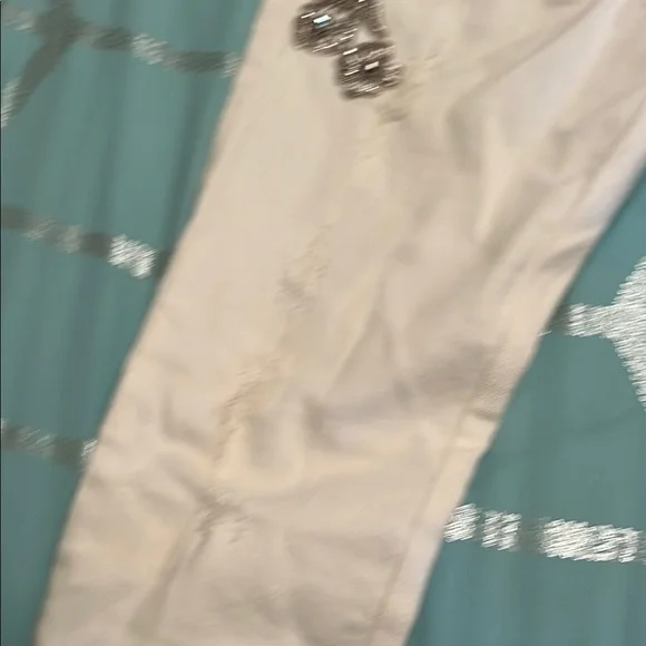 Ermanno Scervino White Skinny Jeans Distressed Style